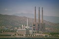 Thermal power station in Sant AdriÃÂ  del BesÃÂ²s Barcelona Royalty Free Stock Photo